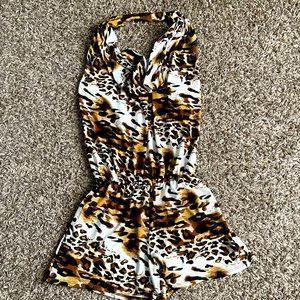 Leopard print romper